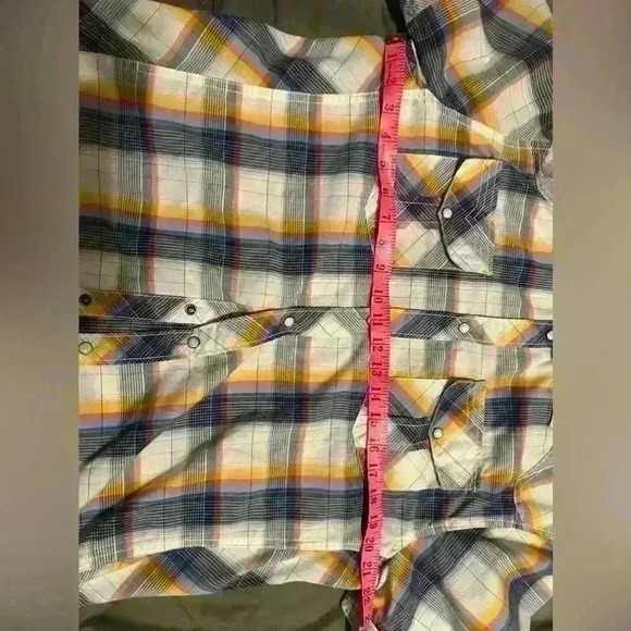 Men’s button down dress shirt  orange and blue size large - Picture 4 of 6